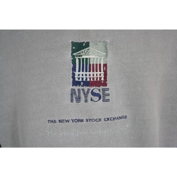 Vintage 90s New York Stock Exchange RARE Embroidered Crewneck Sweatshirt M USA - Picture 2 of 6